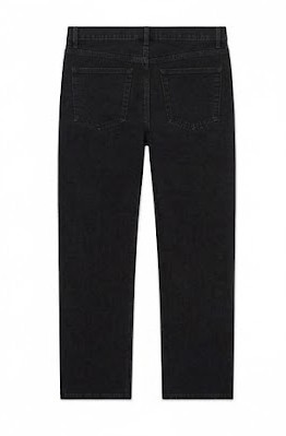 Men's Classic Straight Fit 5-Pocket Jeans - Solid Deep Black