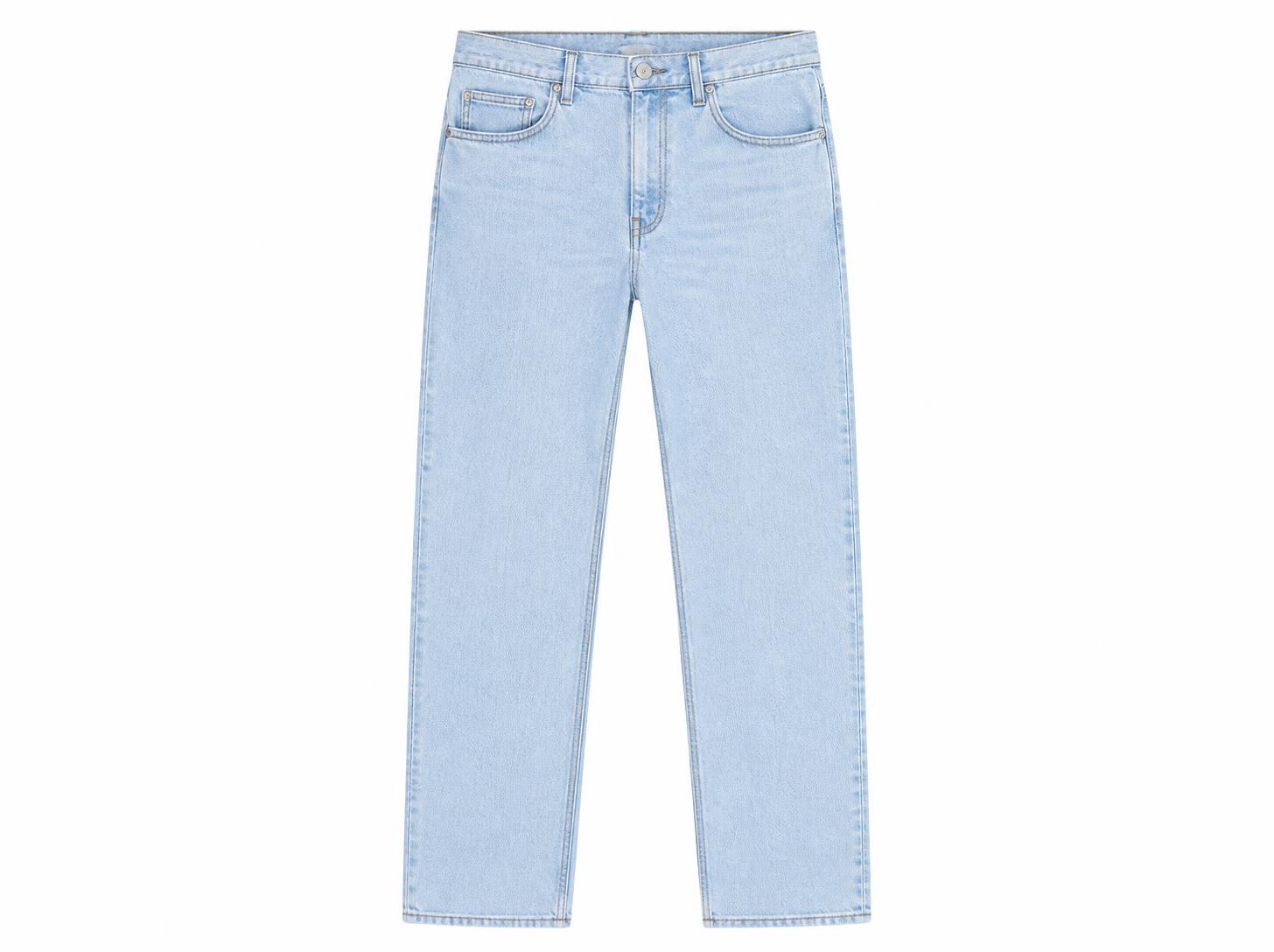 Men's Classic Straight Fit 5-Pocket Jeans - Bleach Ice Blue
