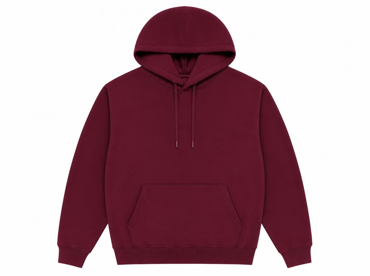 Men's Heavyweight Fleece Pullover Hoodie - Maroon