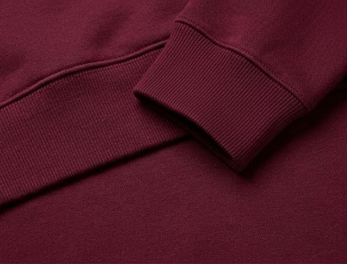 Men's Classic Crossover-Neck Hoodie - Crimson Burgundy