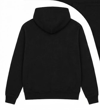 Men's Heavyweight Fleece Pullover Hoodie - Jet Black