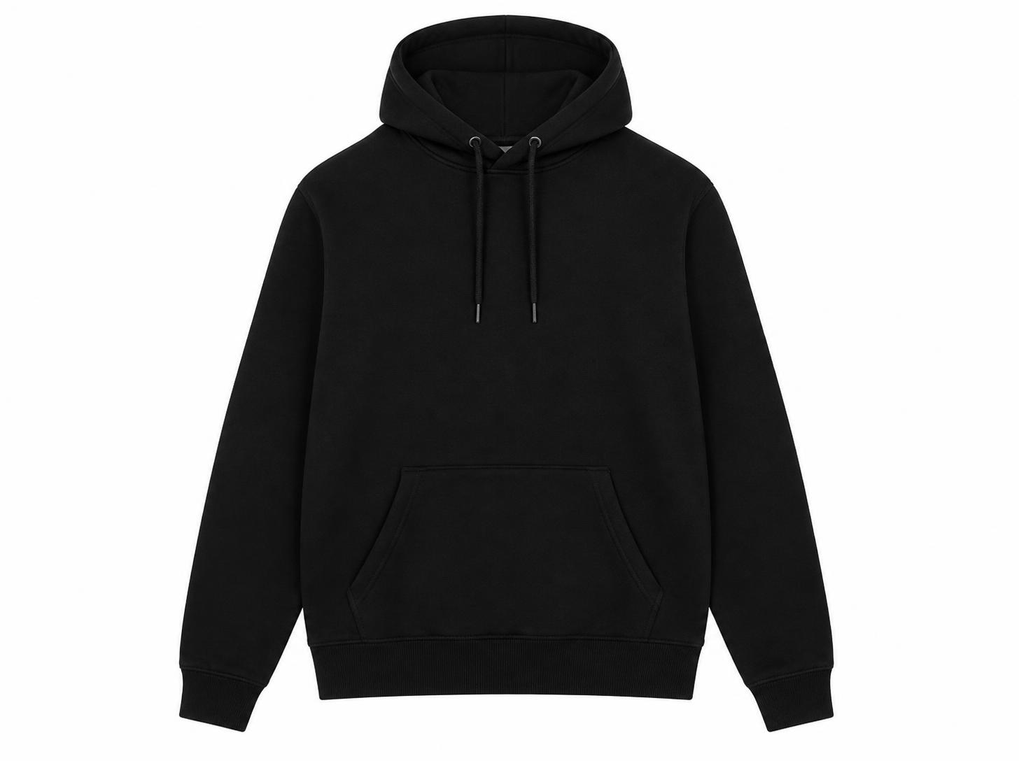 Men's Heavyweight Fleece Pullover Hoodie - Jet Black