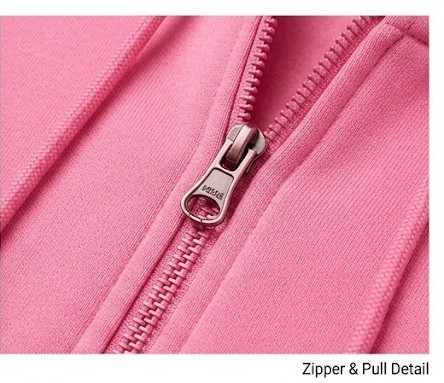 Men's Full-Zip Thermal Fleece Hooded Sweatshirt - Candy Pink