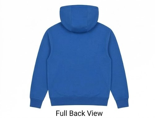 Men's Full-Zip Thermal Fleece Hooded Sweatshirt - Royal Blue
