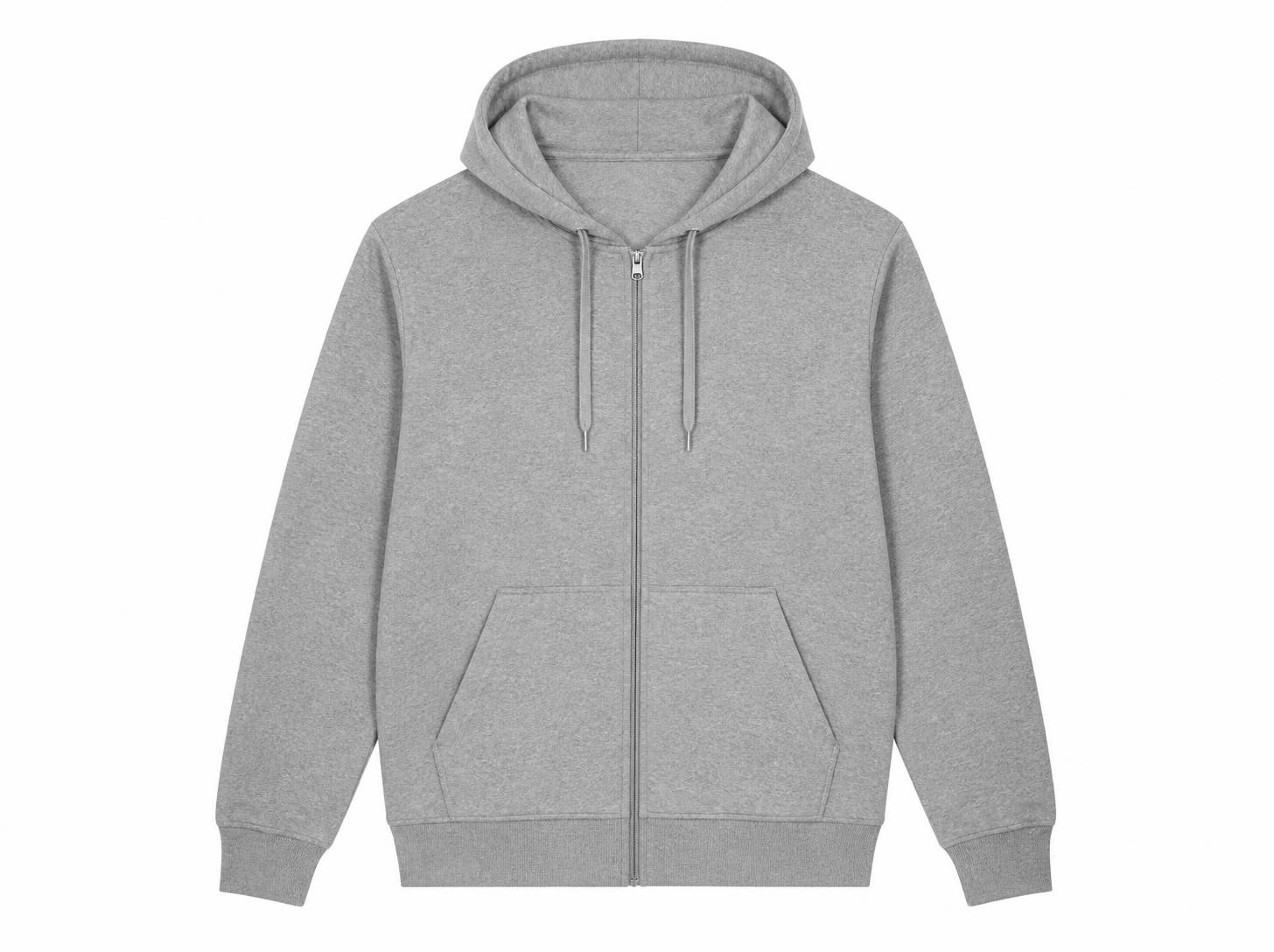 Men's Full-Zip Thermal Fleece Hooded Sweatshirt - Heather Grey