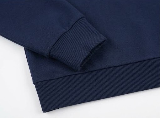 Men's Collared Polo Fleece Sweatshirt - Deep Navy