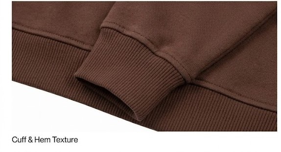 Men's Collared Polo Fleece Sweatshirt - Chocolate Brown