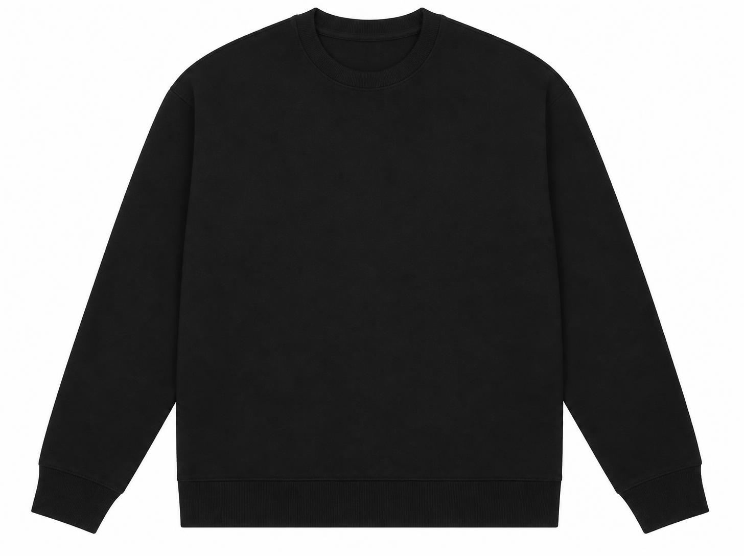 Men's Classic Heavyweight Crewneck Sweatshirt - Solid Jet Black