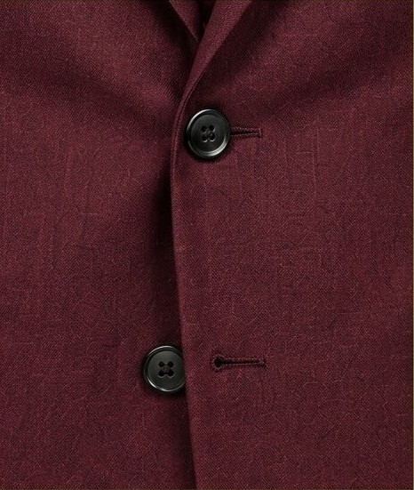 Men's Tailored Two-Button Classic Blazer - Deep Wine