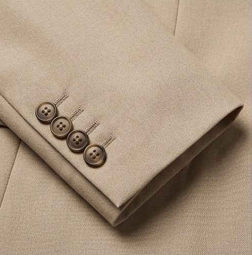 Men's Classic Linen-Blend Summer Blazer - Sand Beige