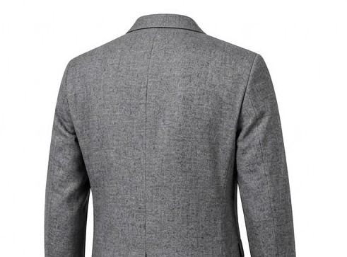 Men's Textured Herringbone Tweed Blazer - Heather Grey