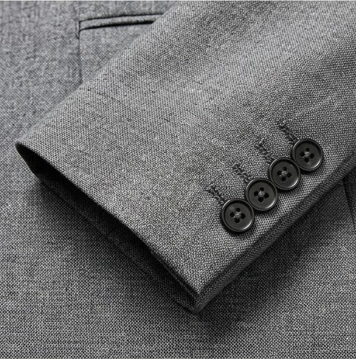 Men's Textured Herringbone Tweed Blazer - Heather Grey