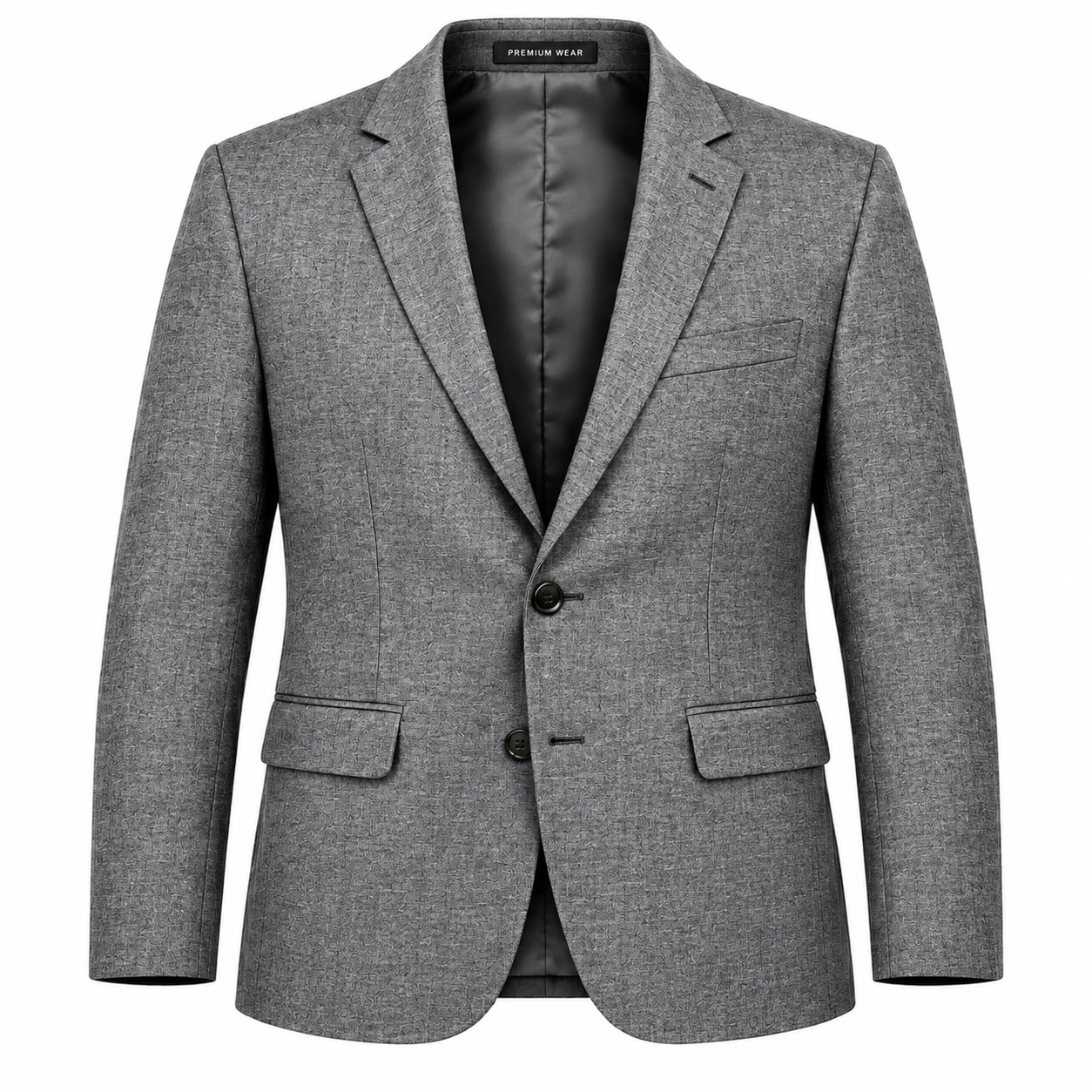 Men's Textured Herringbone Tweed Blazer - Heather Grey