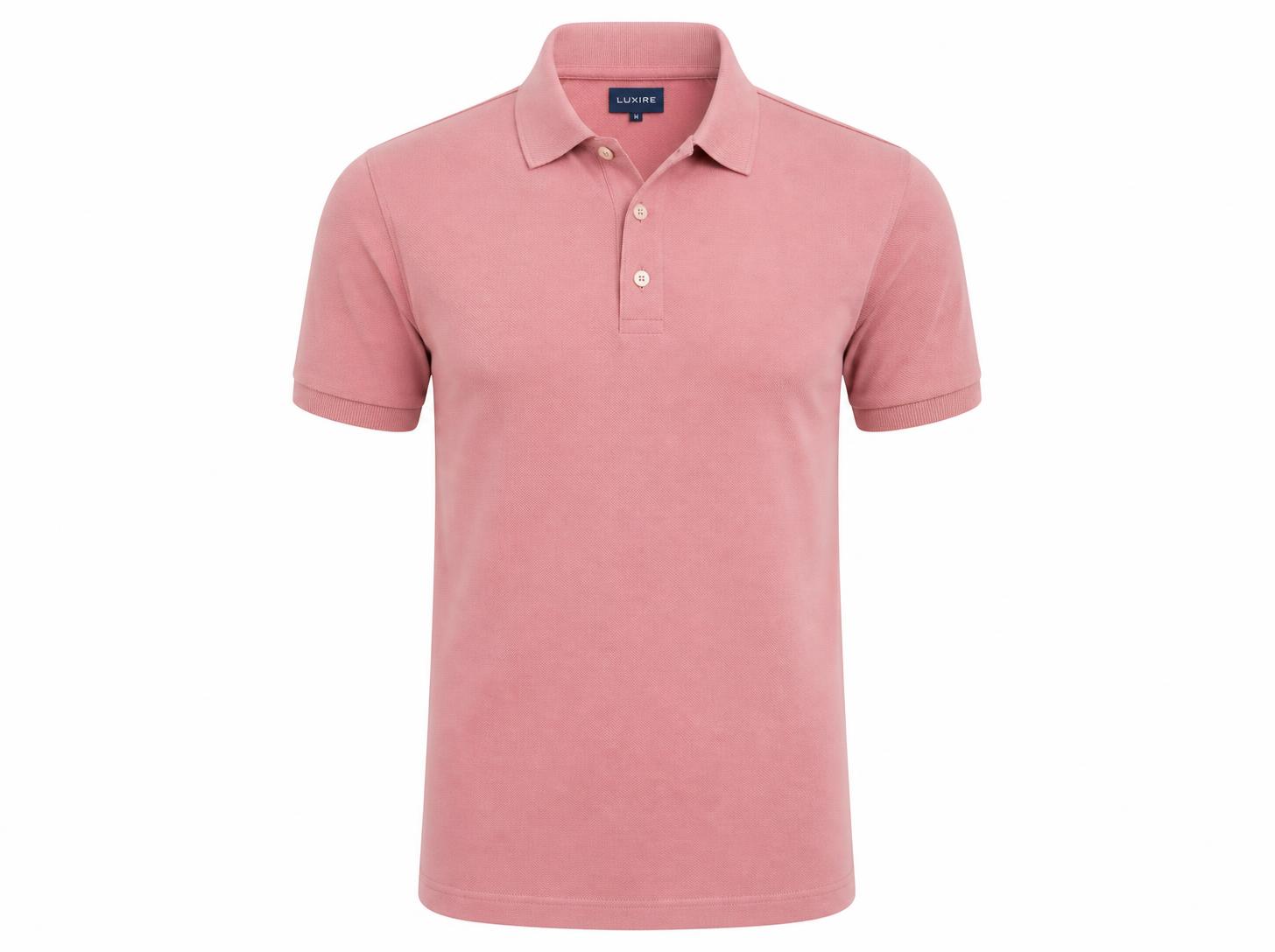 Men's Classic Pique Polo T-Shirt - Dusty Rose