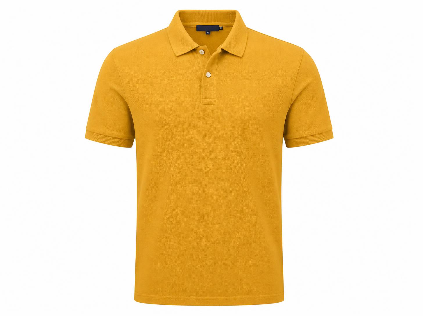 Men's Classic Pique Polo T-Shirt - Mustard Yellow