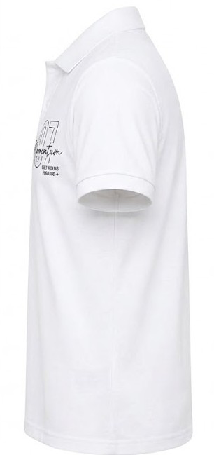 Men's 'Momentum' Chest Graphic Polo T-Shirt - Pure White