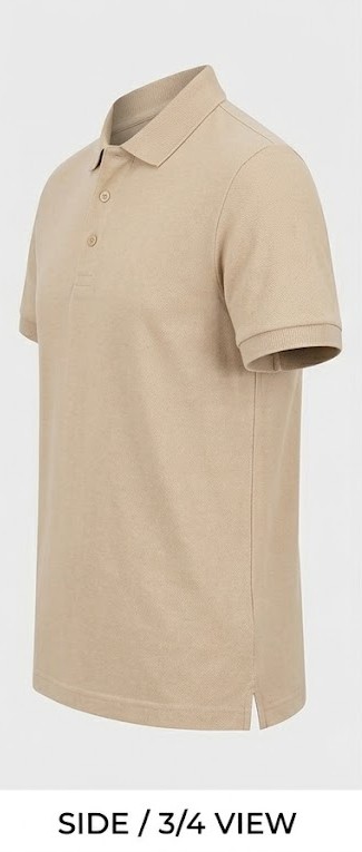Men's Classic Solid Pique Polo T-Shirt - Sand Beige