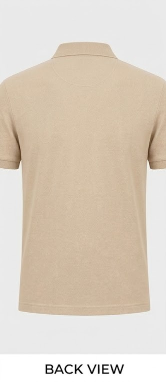 Men's Classic Solid Pique Polo T-Shirt - Sand Beige