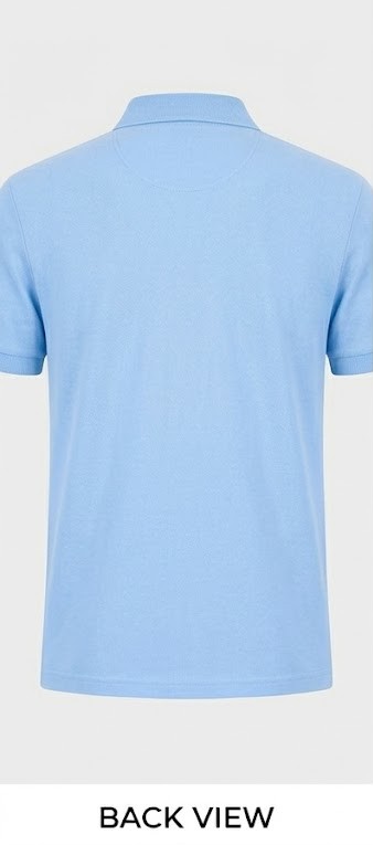 Men's Classic Solid Pique Polo T-Shirt - Sky Blue