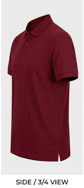 Men's Classic Solid Pique Polo T-Shirt - Crimson Maroon