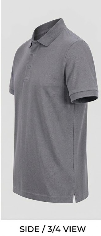 Men's Classic Solid Pique Polo T-Shirt - Slate Grey