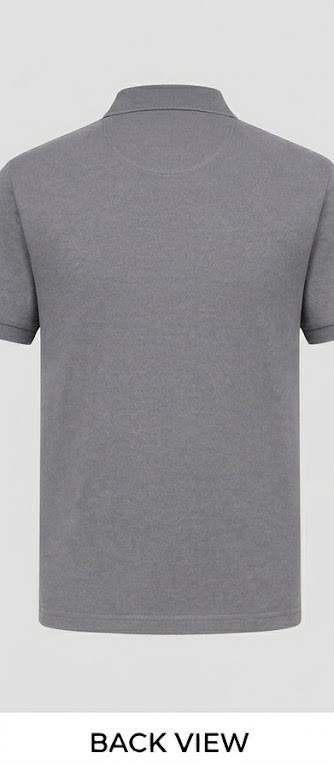 Men's Classic Solid Pique Polo T-Shirt - Slate Grey