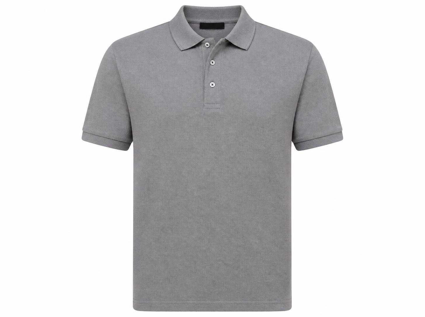 Men's Classic Solid Pique Polo T-Shirt - Slate Grey
