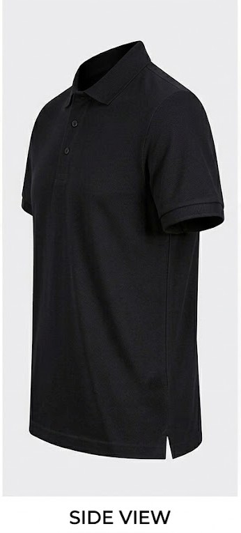 Men's Classic Solid Pique Polo T-Shirt - Solid Jet Black