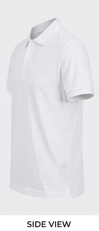 Men's Classic Solid Pique Polo T-Shirt - Crisp Pure White