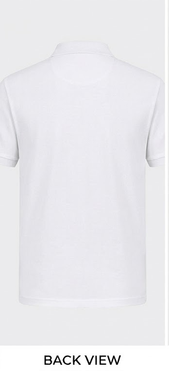 Men's Classic Solid Pique Polo T-Shirt - Crisp Pure White