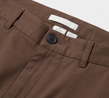 Men's Casual Stretch Chino Trousers - Mocha Brown