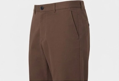 Men's Casual Stretch Chino Trousers - Mocha Brown