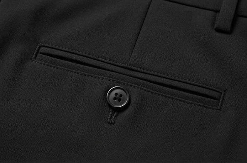 Men's Casual Stretch Chino Trousers - Jet Black