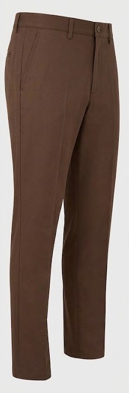 Men's Formal Pressed Crease Trousers - Walnut Brown