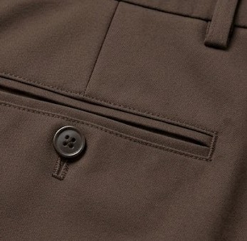 Men's Flat-Front Smart Casual Trousers - Cocoa Brown