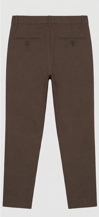 Men's Flat-Front Smart Casual Trousers - Cocoa Brown