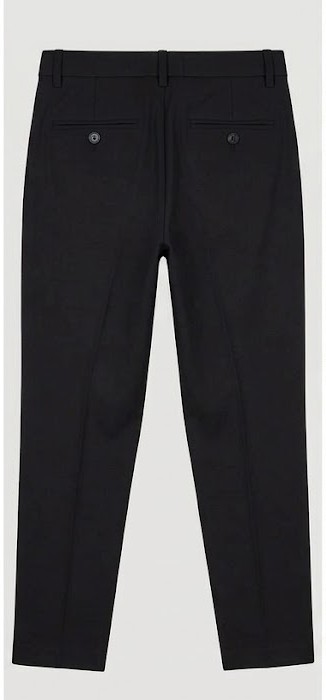 Men's Modern Slim Tapered Formal Trousers - Charcoal Black