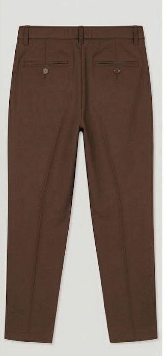 Men's Classic Straight Creased Dress Trousers - Walnut Brown