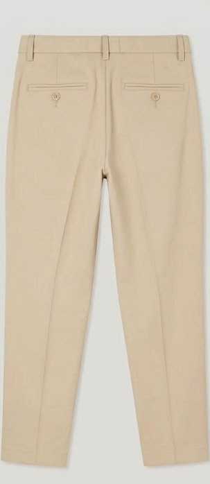 Men's Classic Straight Creased Dress Trousers - Soft Cream Beige