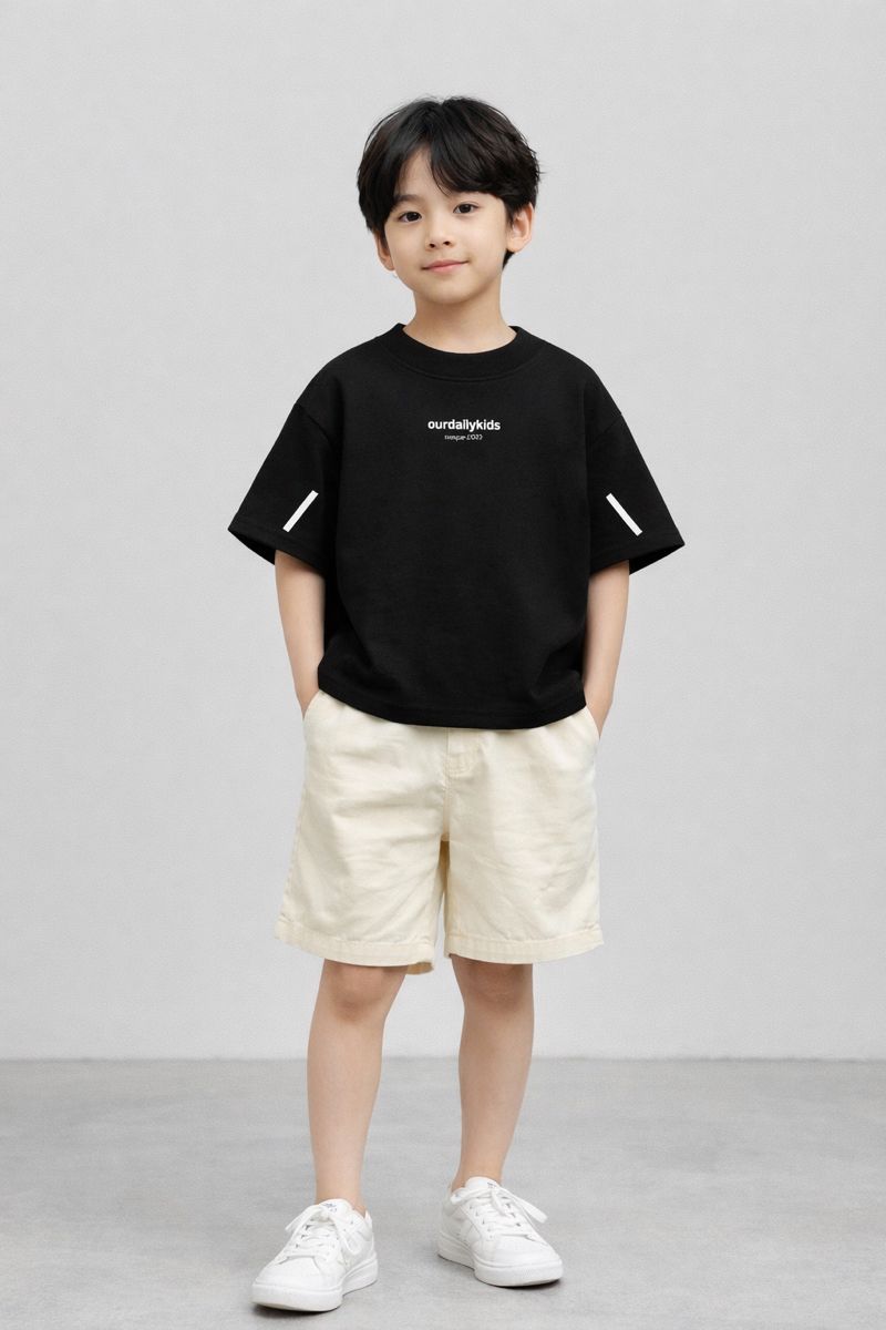 Boys Beige Cotton Casual Shorts