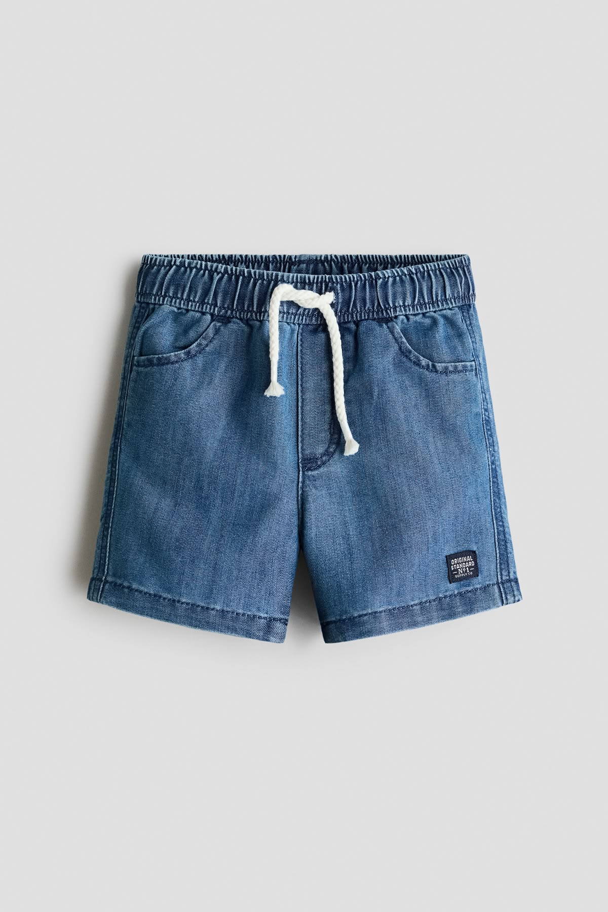 Boys Blue Denim Drawstring Shorts