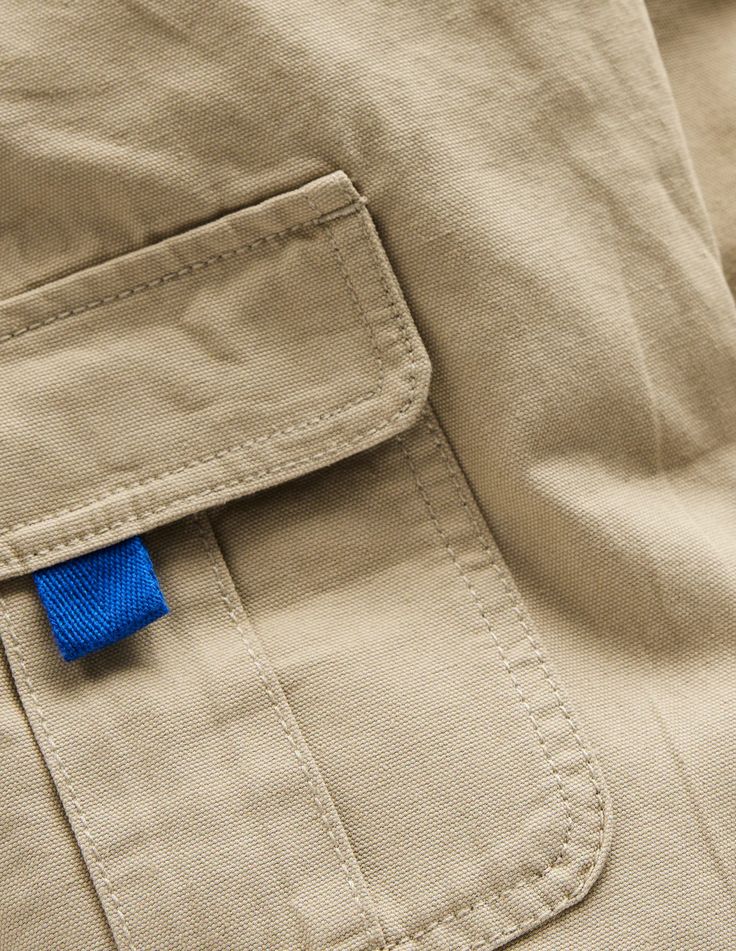 Boys Beige Multi-Pocket Cargo Shorts