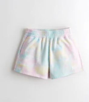 Girls Pastel Rainbow Tie-Dye Shorts