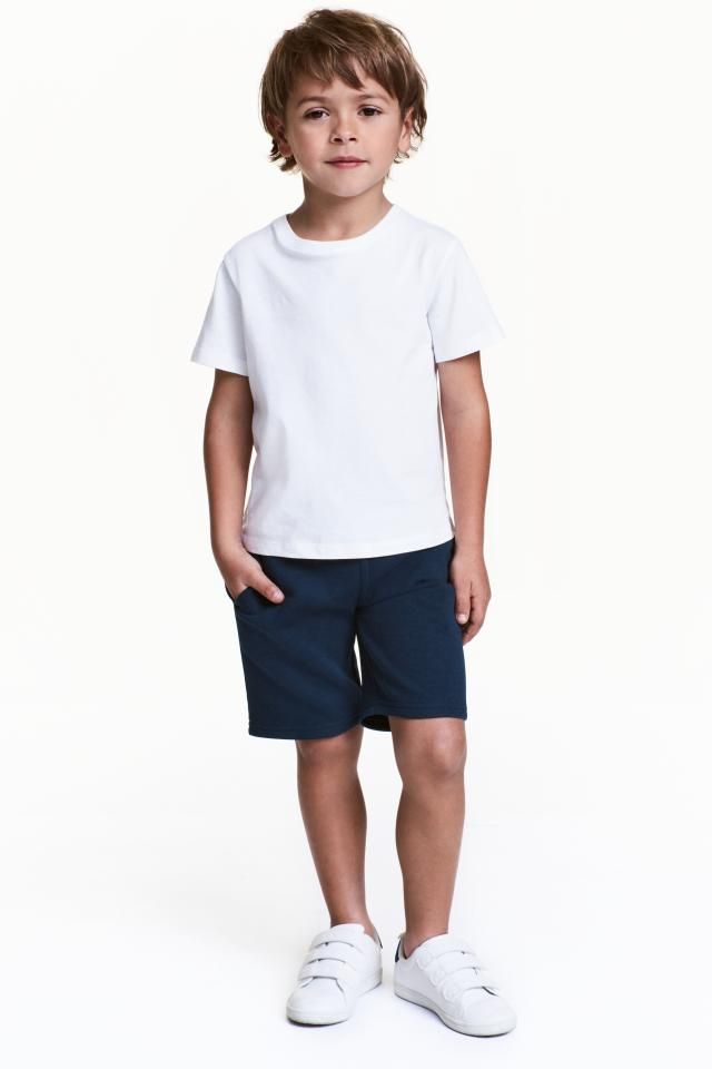 Boys Navy Blue Casual Drawstring Shorts