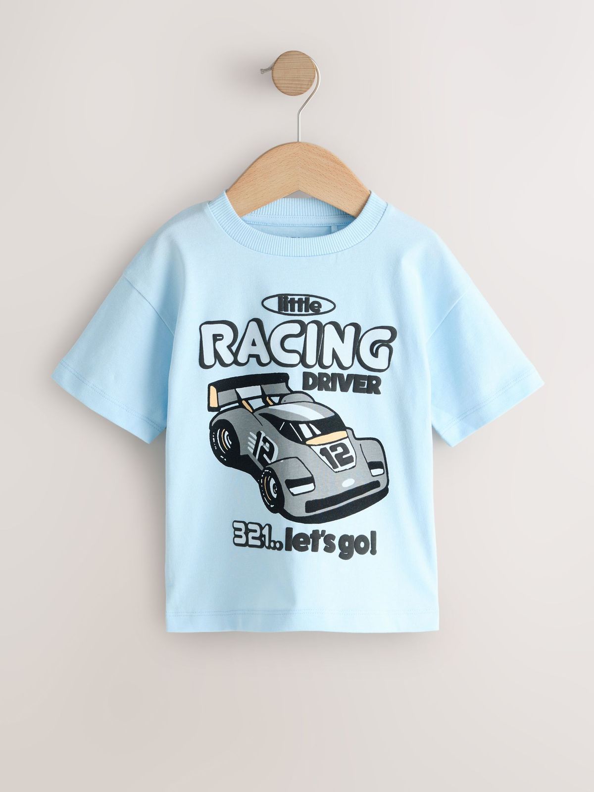 Kids Little Racing Car Graphic T-Shirt