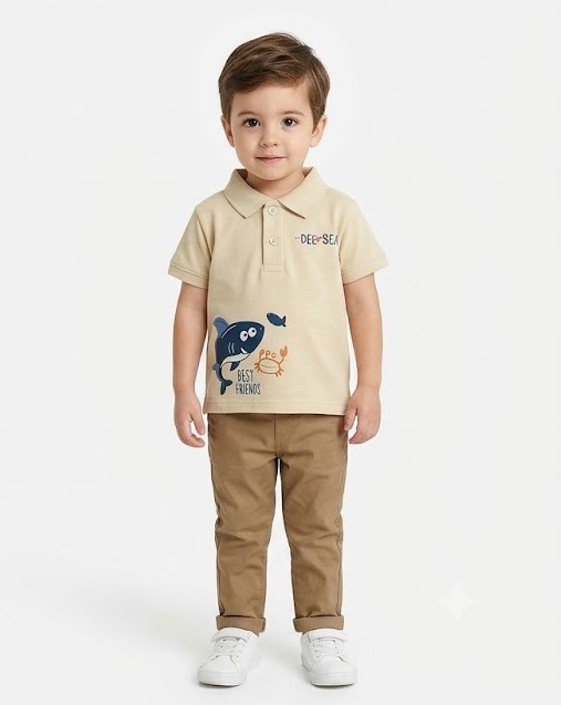 Kids Ocean Friends Polo T-Shirt