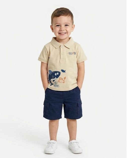 Kids Ocean Friends Polo T-Shirt