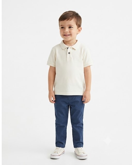 Kids Classic White Polo T-Shirt