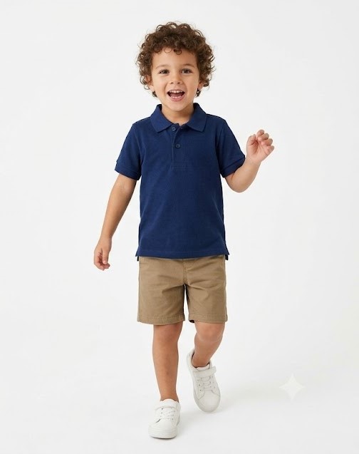 Kids Navy Classic Polo T-Shirt