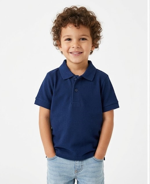 Kids Navy Classic Polo T-Shirt